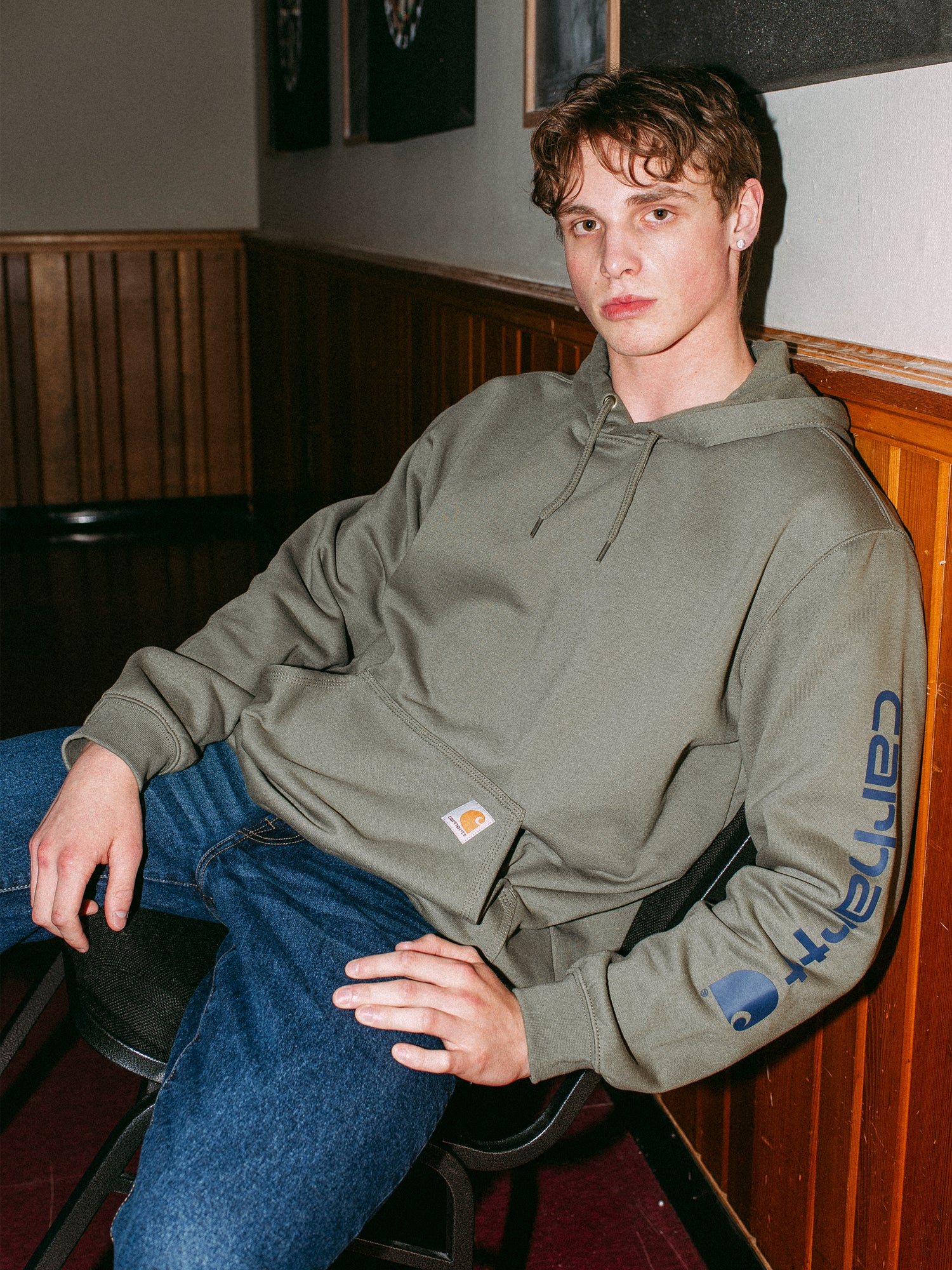 CARHARTT LOGO SLEEVE PULLOVER HOODIE - Image 4