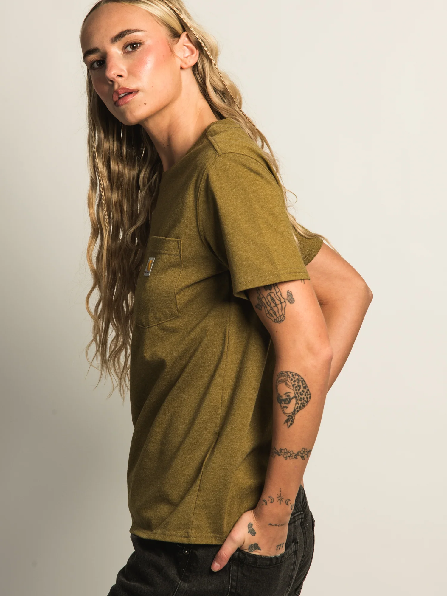 CARHARTT WORKWEAR POCKET T-SHIRT - GOLD - Image 3