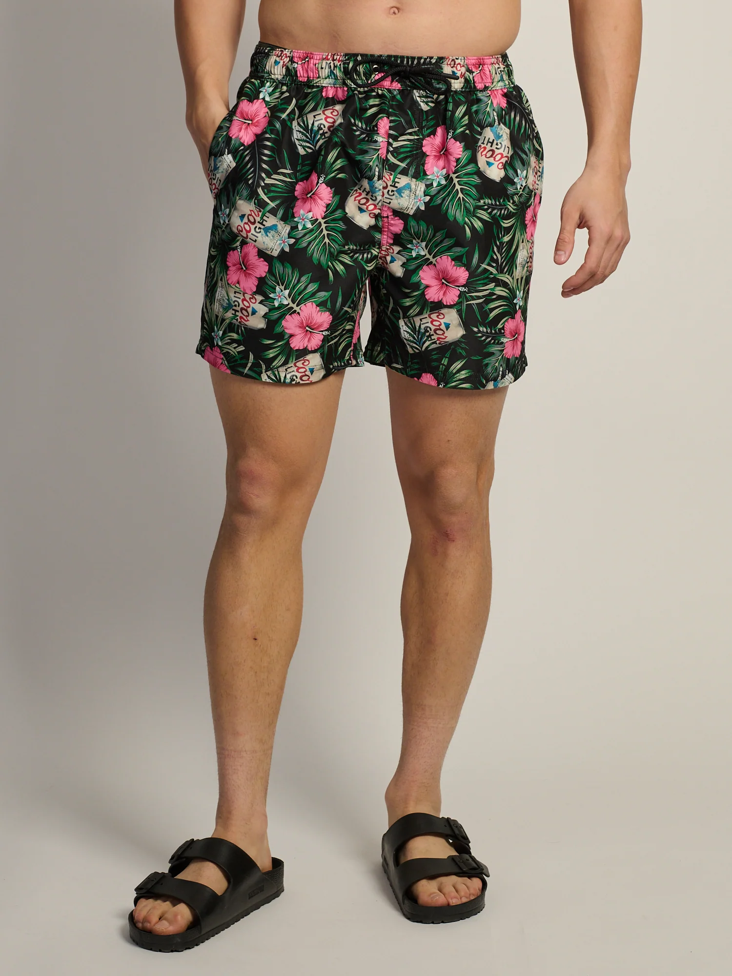 COORS LIGHT FLORAL SWIM SHORT