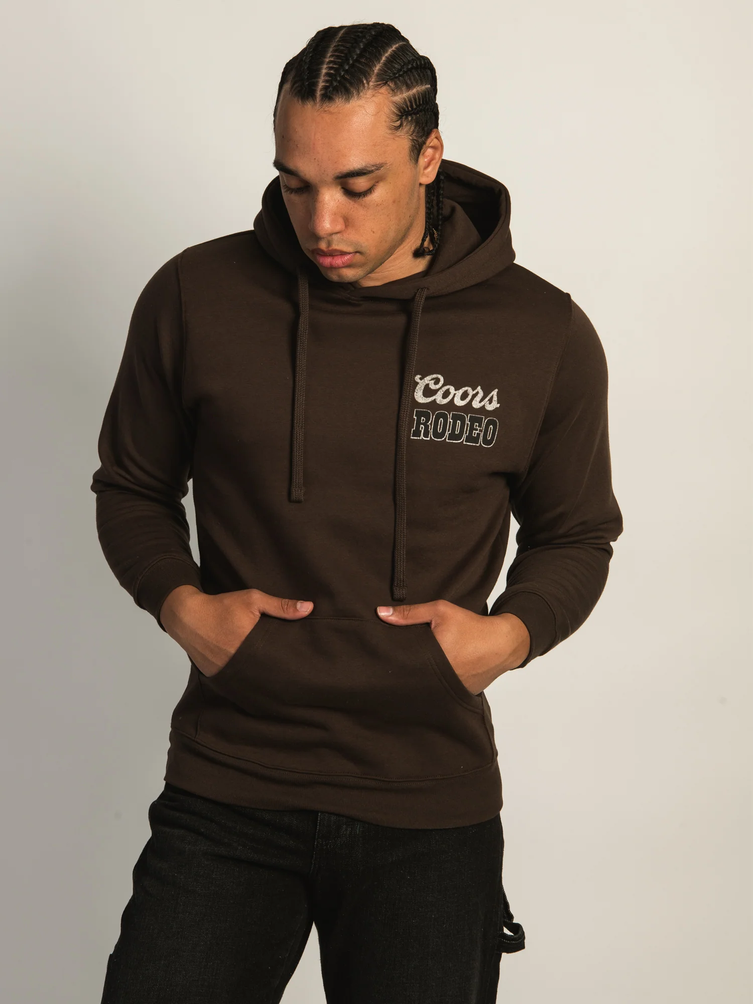 COORS RODEO PULLOVER HOODIE-BROWN - Image 4