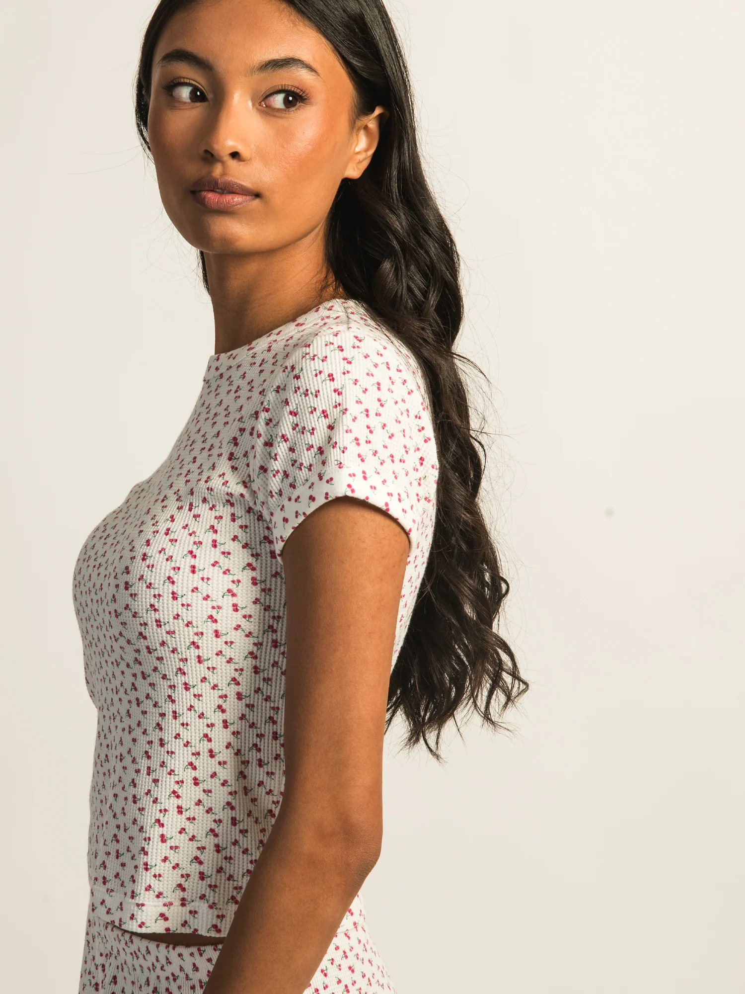 HARLOW ALLIE WAFFLE TEE - DITSY - Image 4