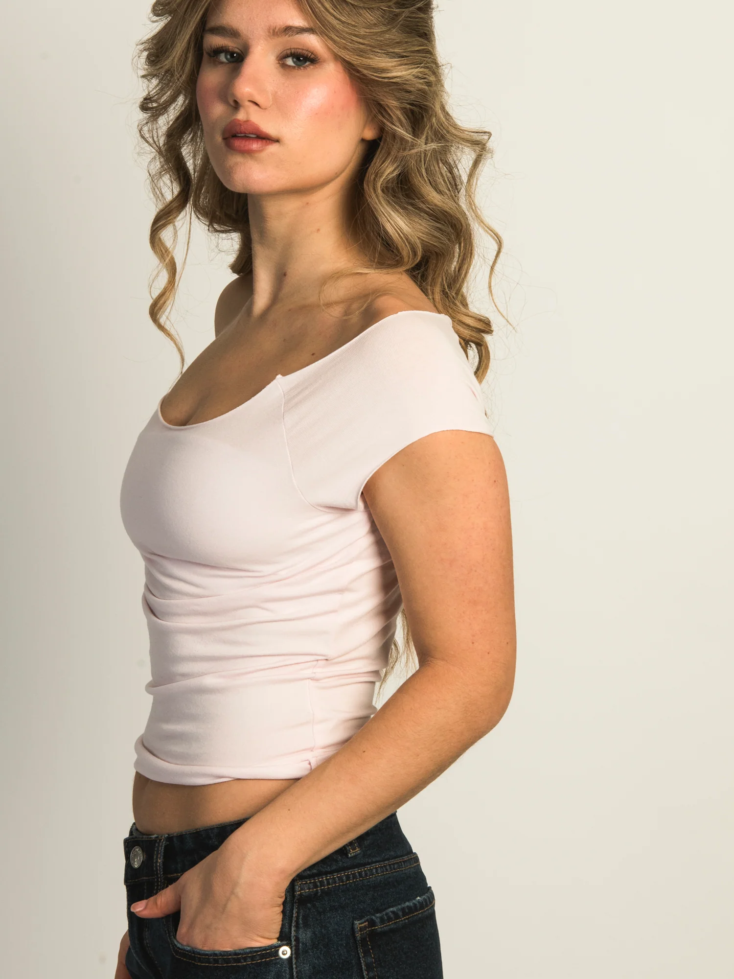 HARLOW CLAIRE TEE - BABY PINK - Image 4
