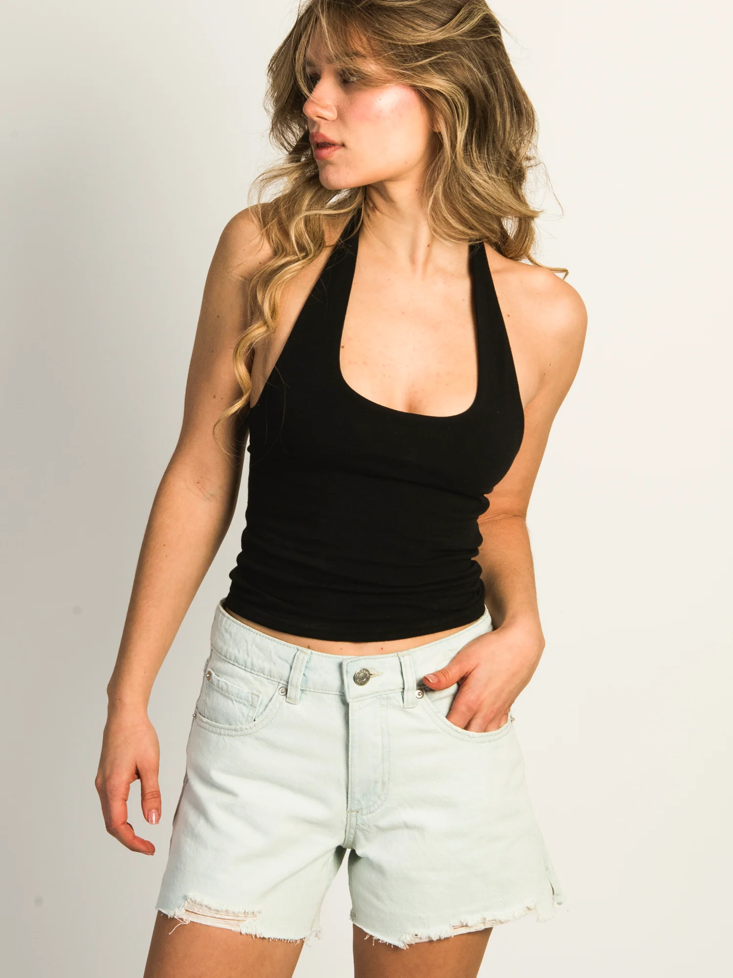 HARLOW HALROW MIDI SHORT - CHAMBRAY - Image 3