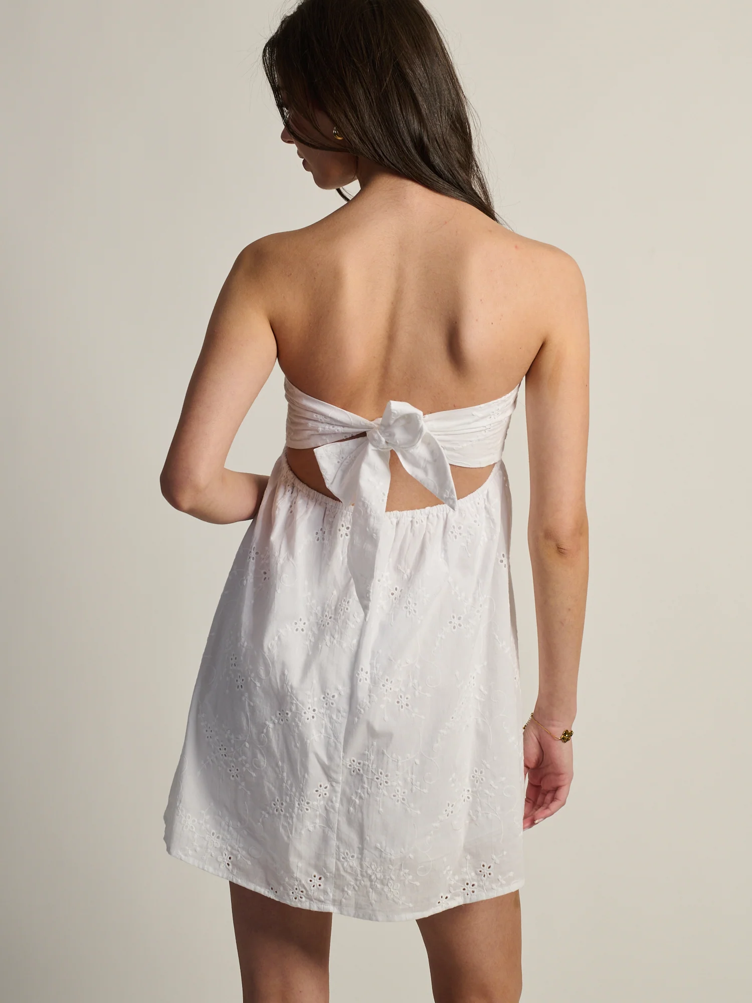 HARLOW JUNE DRESS - EYELETTE - WHITE - Image 7