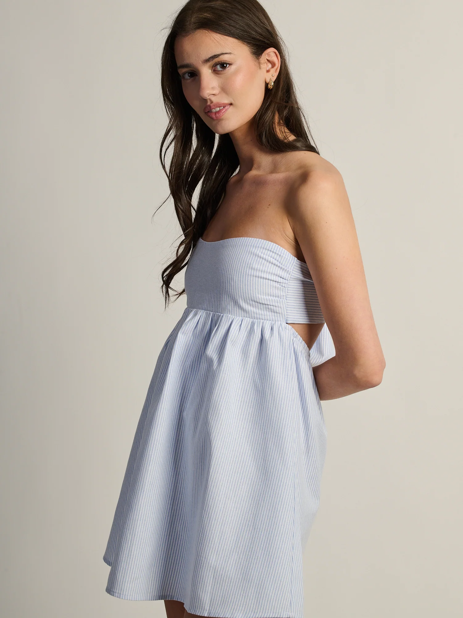 HARLOW JUNE DRESS - PINSTRIPE - Image 4