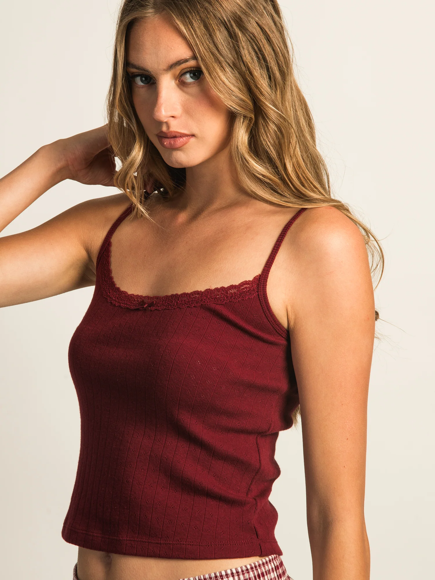 HARLOW MALLORY TANK TOP - BURGUNDY - Image 4