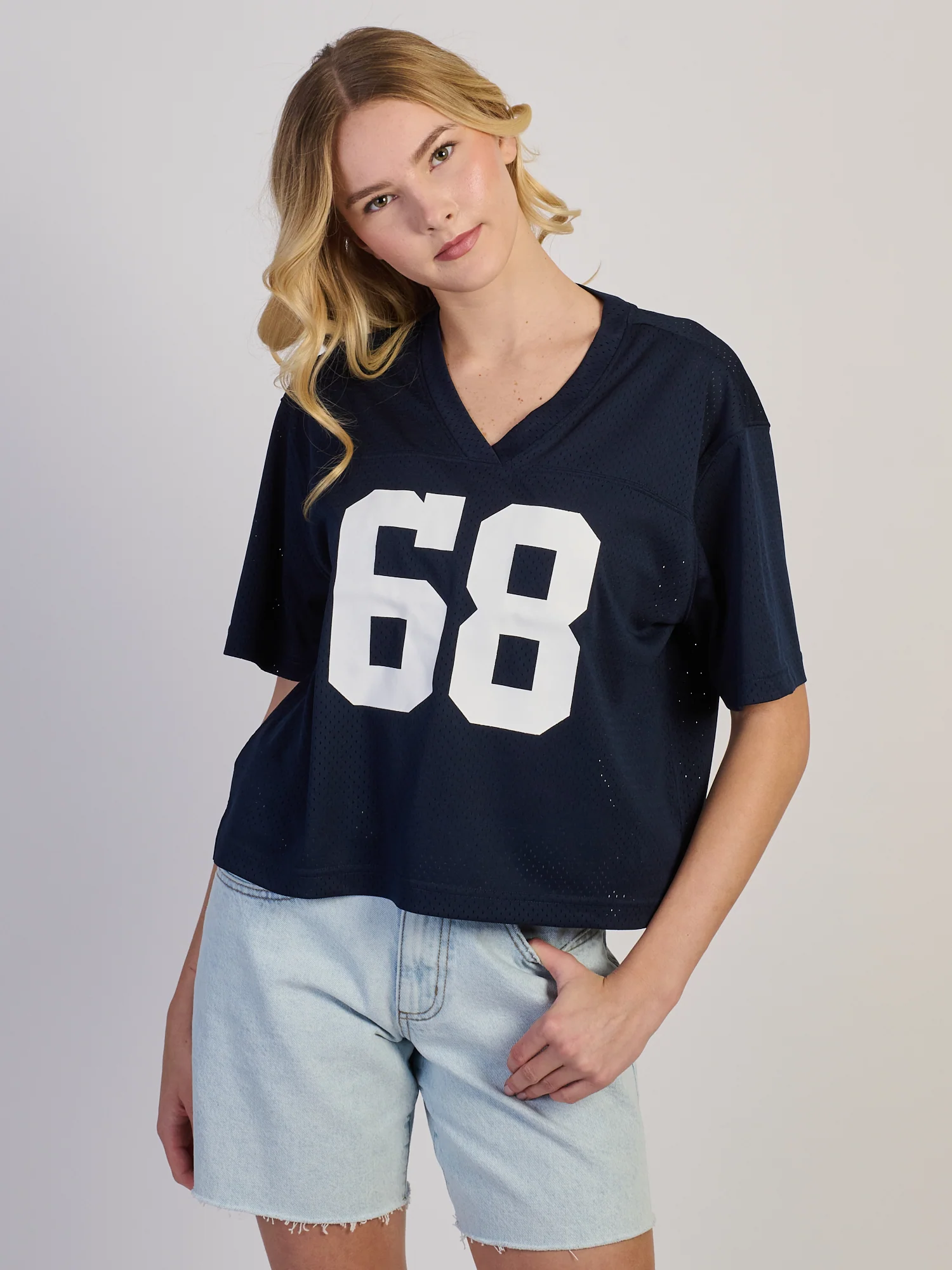 HARLOW PINNY TEE - NAVY/WHITE - Image 2