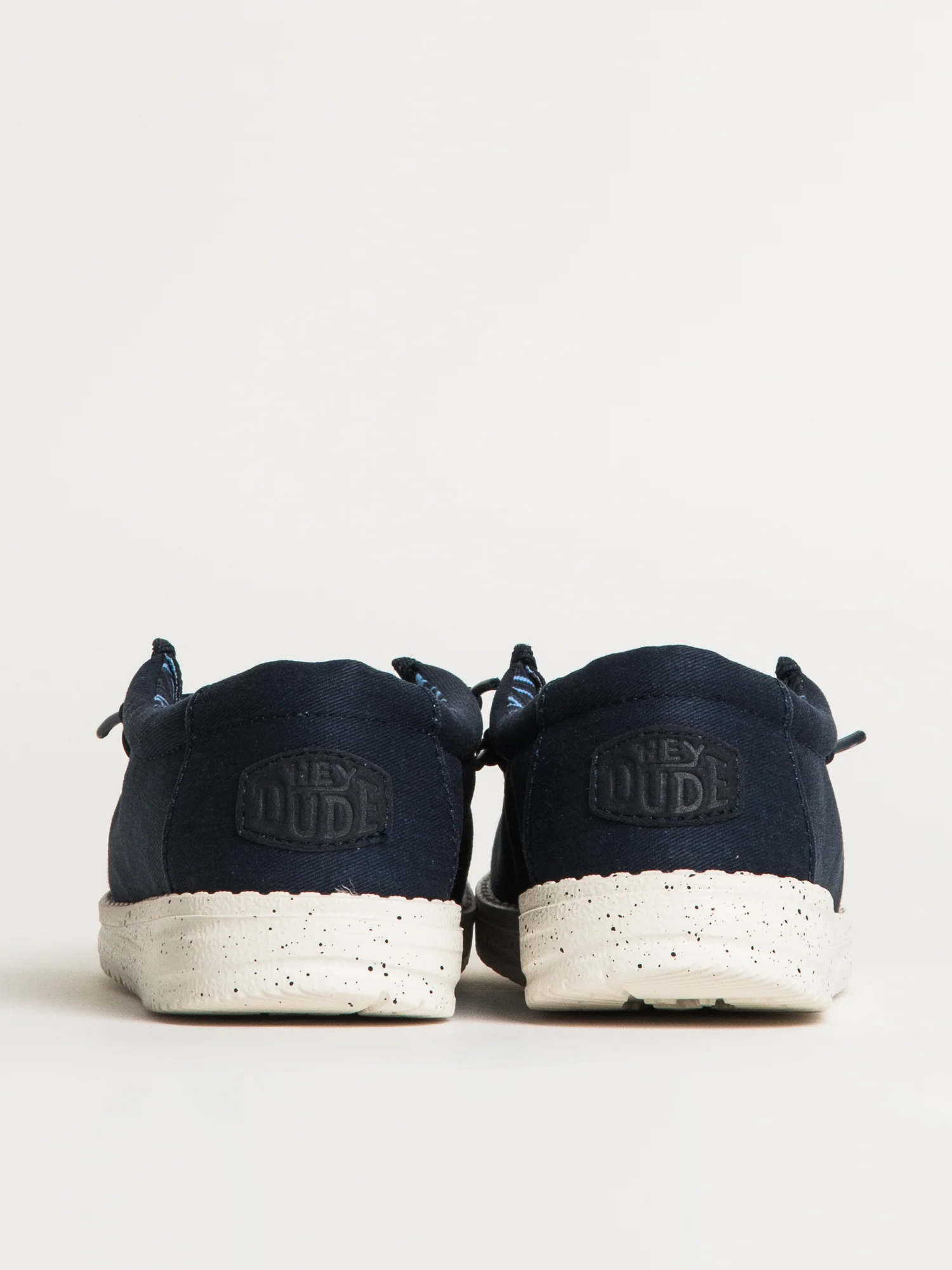 KIDS HEYDUDE WALLY YOUTH STRETCH CANVAS - NAVY - Image 5