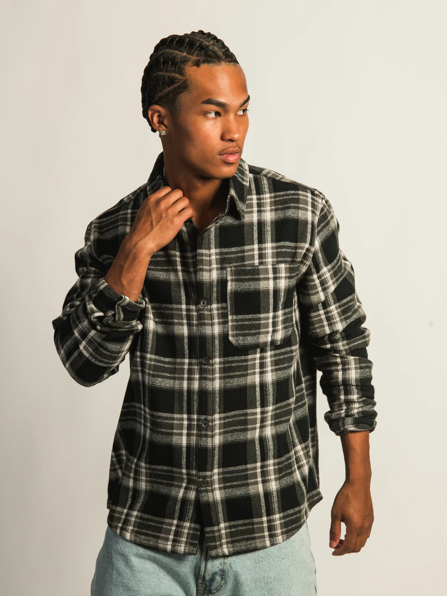 KOLBY 90S FLANNEL - BLACK - Image 3