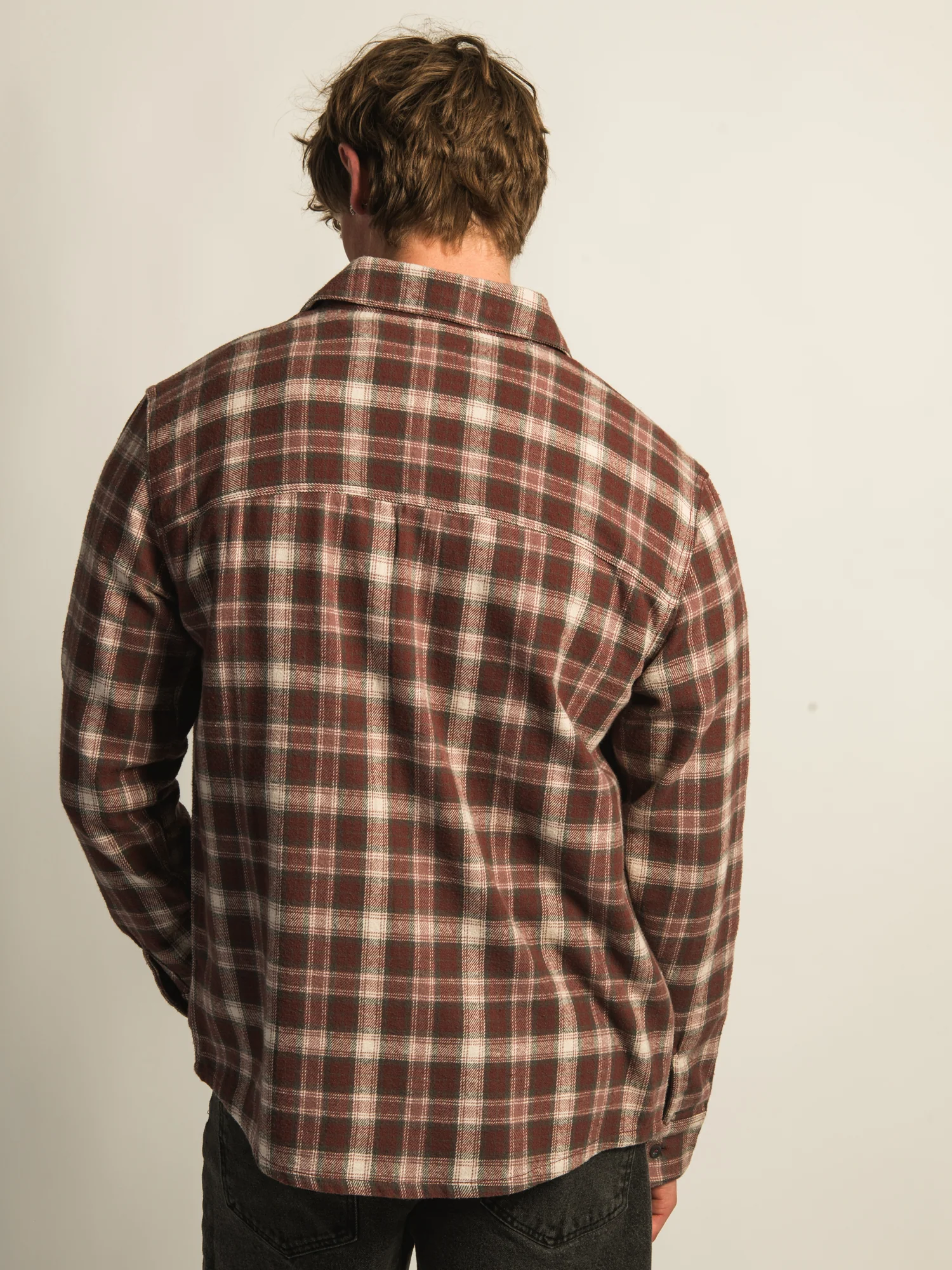 KOLBY 90S FLANNEL-BURGUNDY - Image 7
