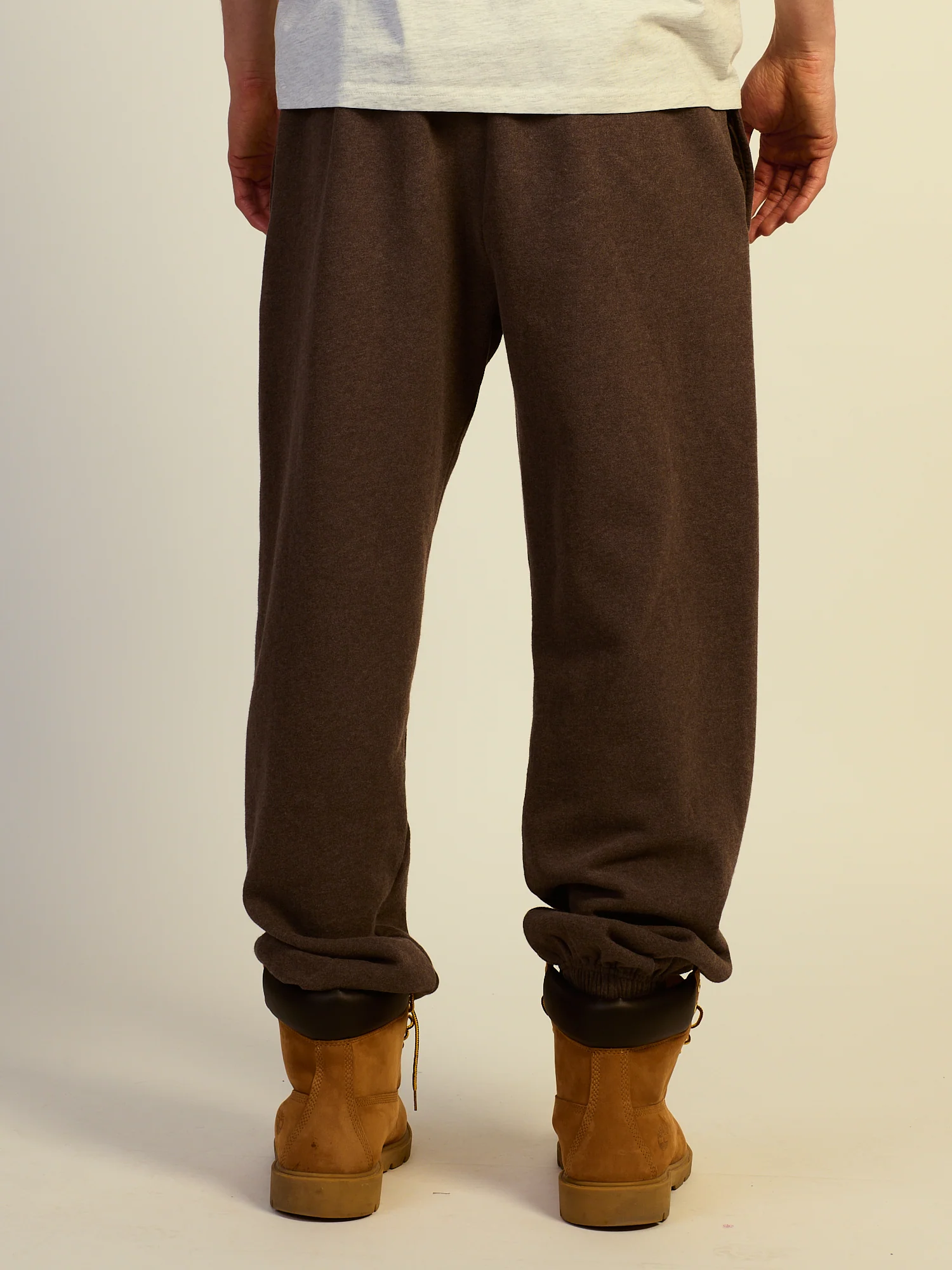 KOLBY BAGGY FLEECE JOGGER - HEATHER CHOCOLATE - Image 4