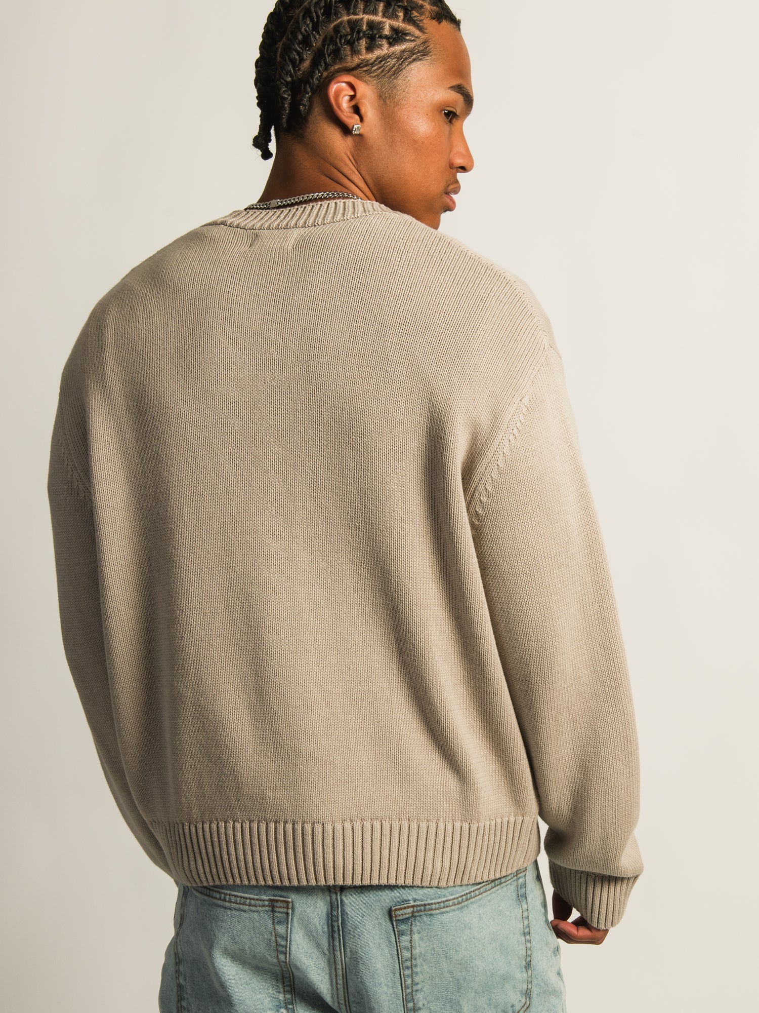 KOLBY BOXY CARDIGAN - PEBBLE - Image 7