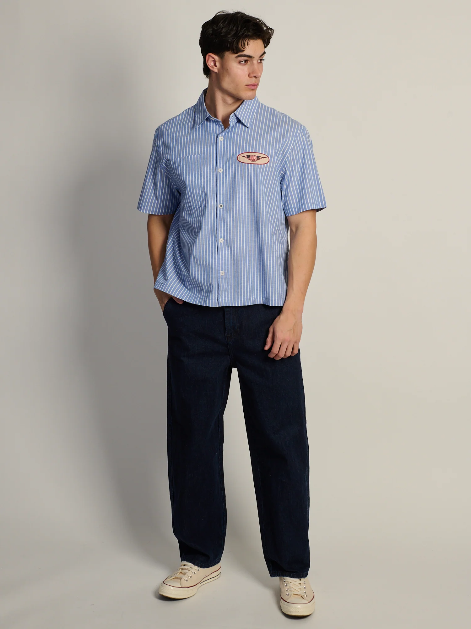 KOLBY BOXY PLAID SHIRT - BLUE - Image 3