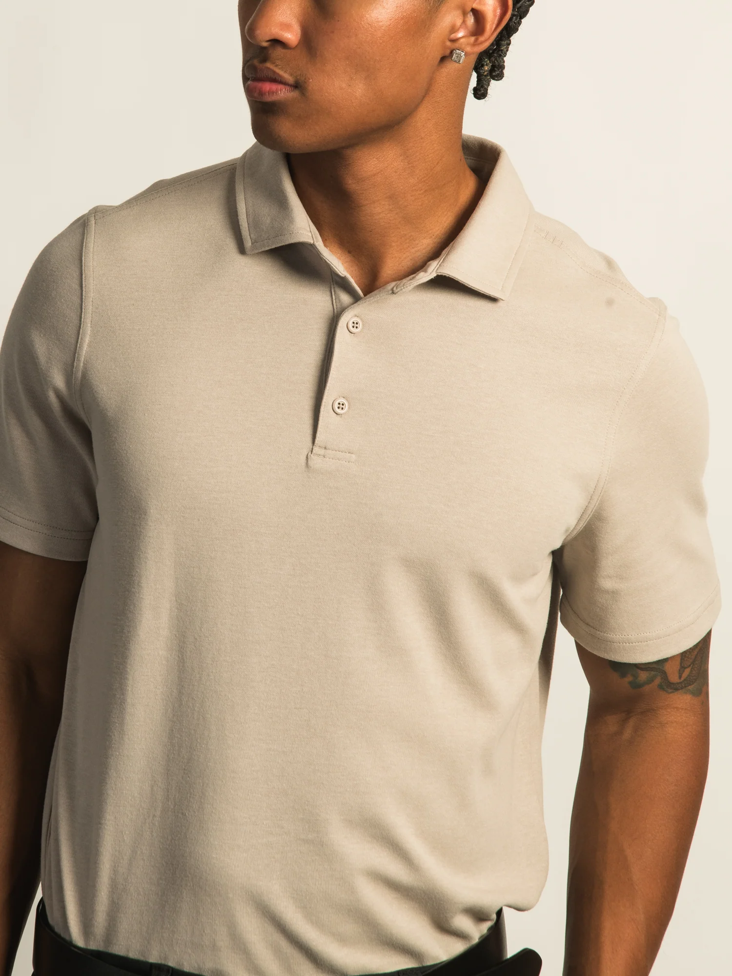 KOLBY KEEP COOL POLO - PEBBLE - Image 3
