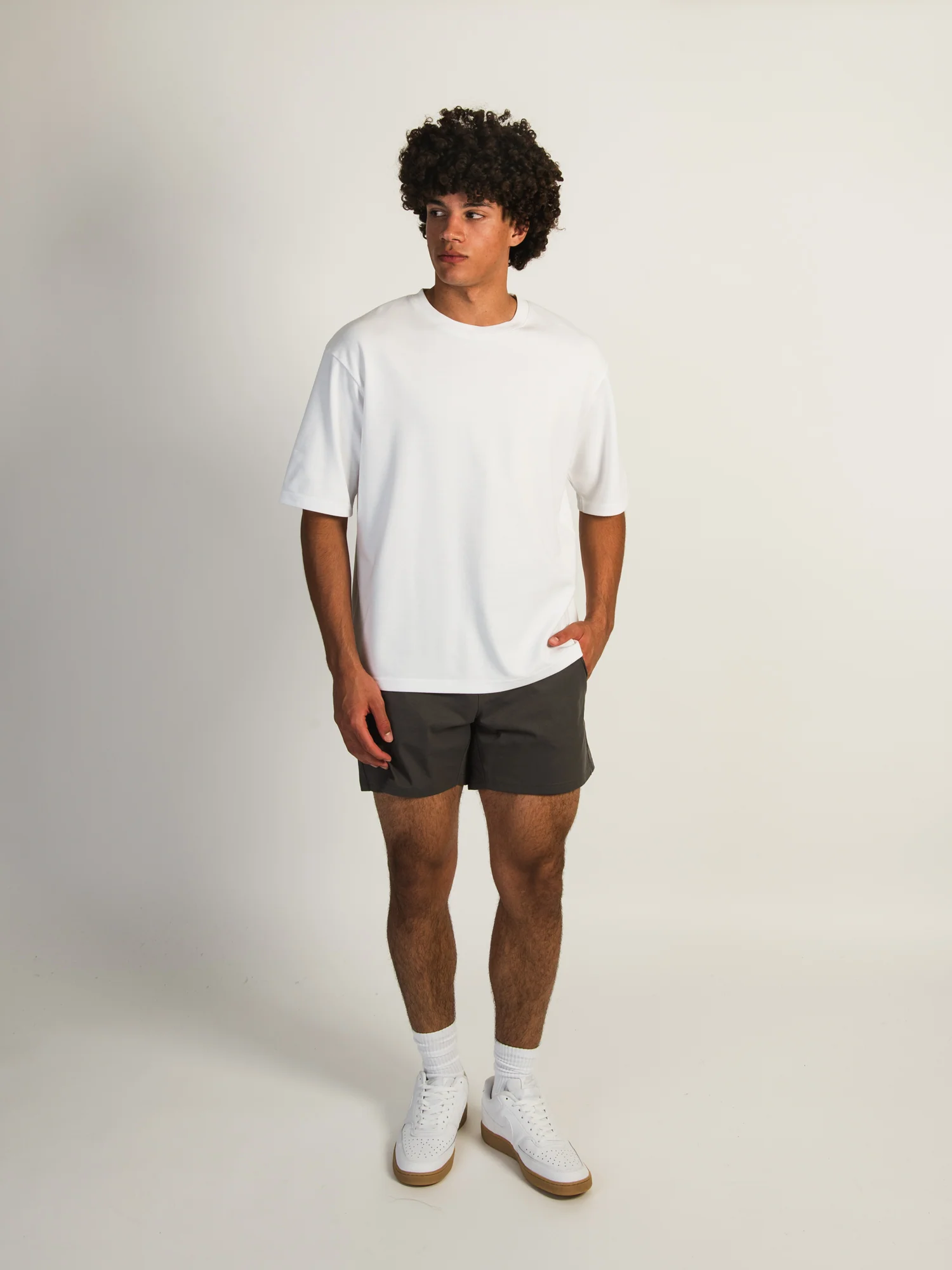 KOLBY KEEP COOL STRETCH PULL ON SHORT - CHARCOAL - Image 3