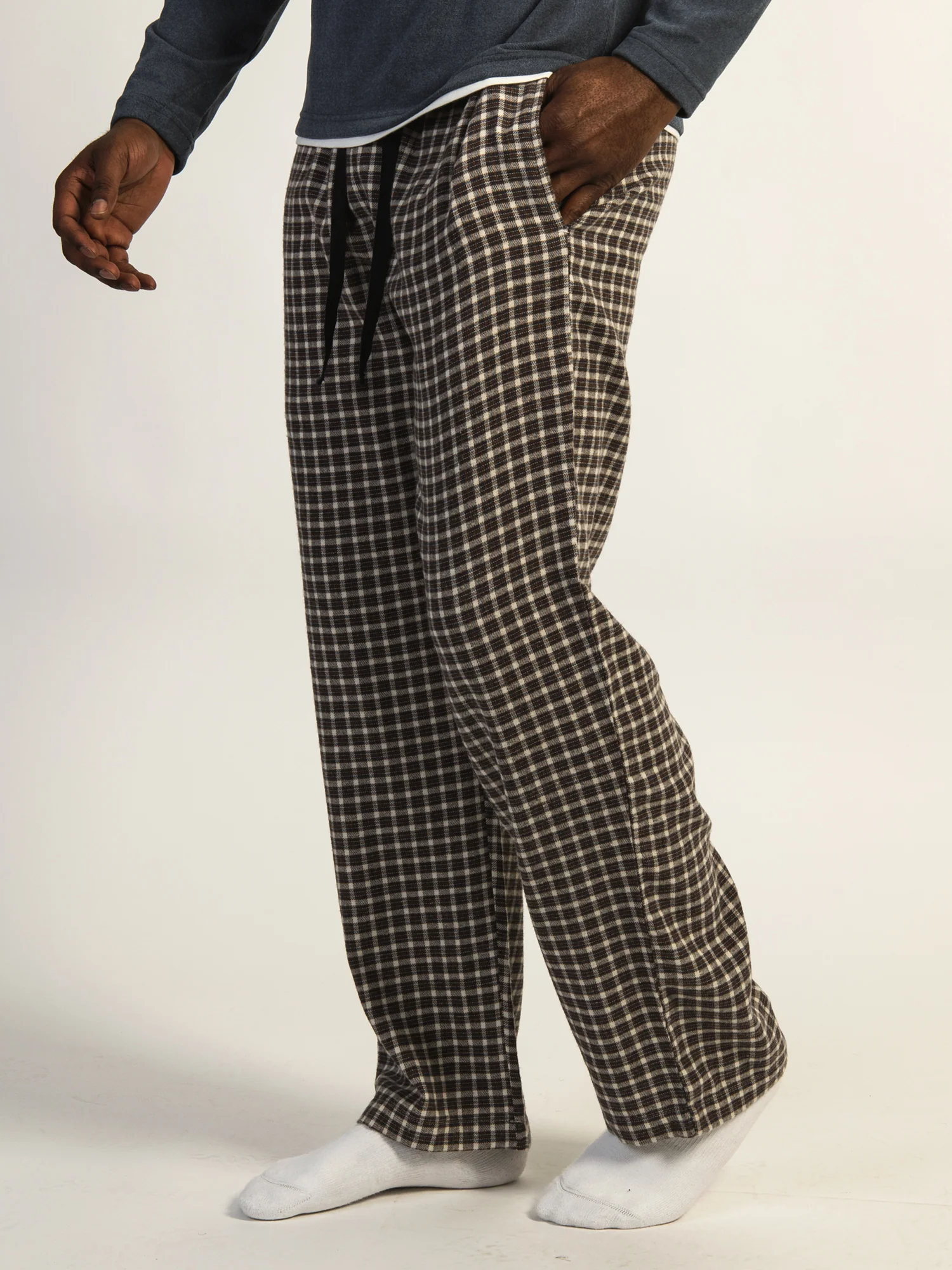 KOLBY PLAID PANT - BROWN - Image 3