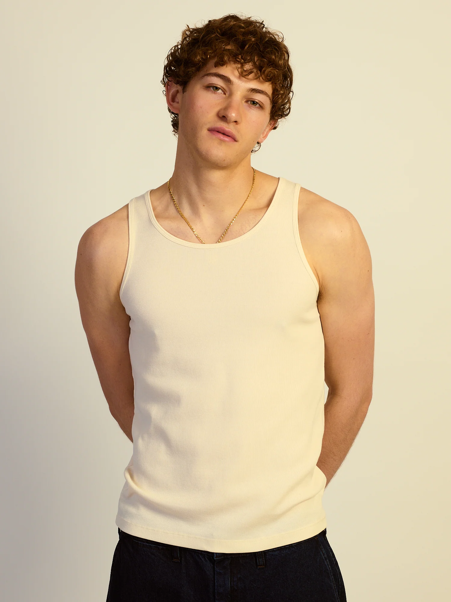 KOLBY RIBBED TANK- OFF WHITE - Image 2