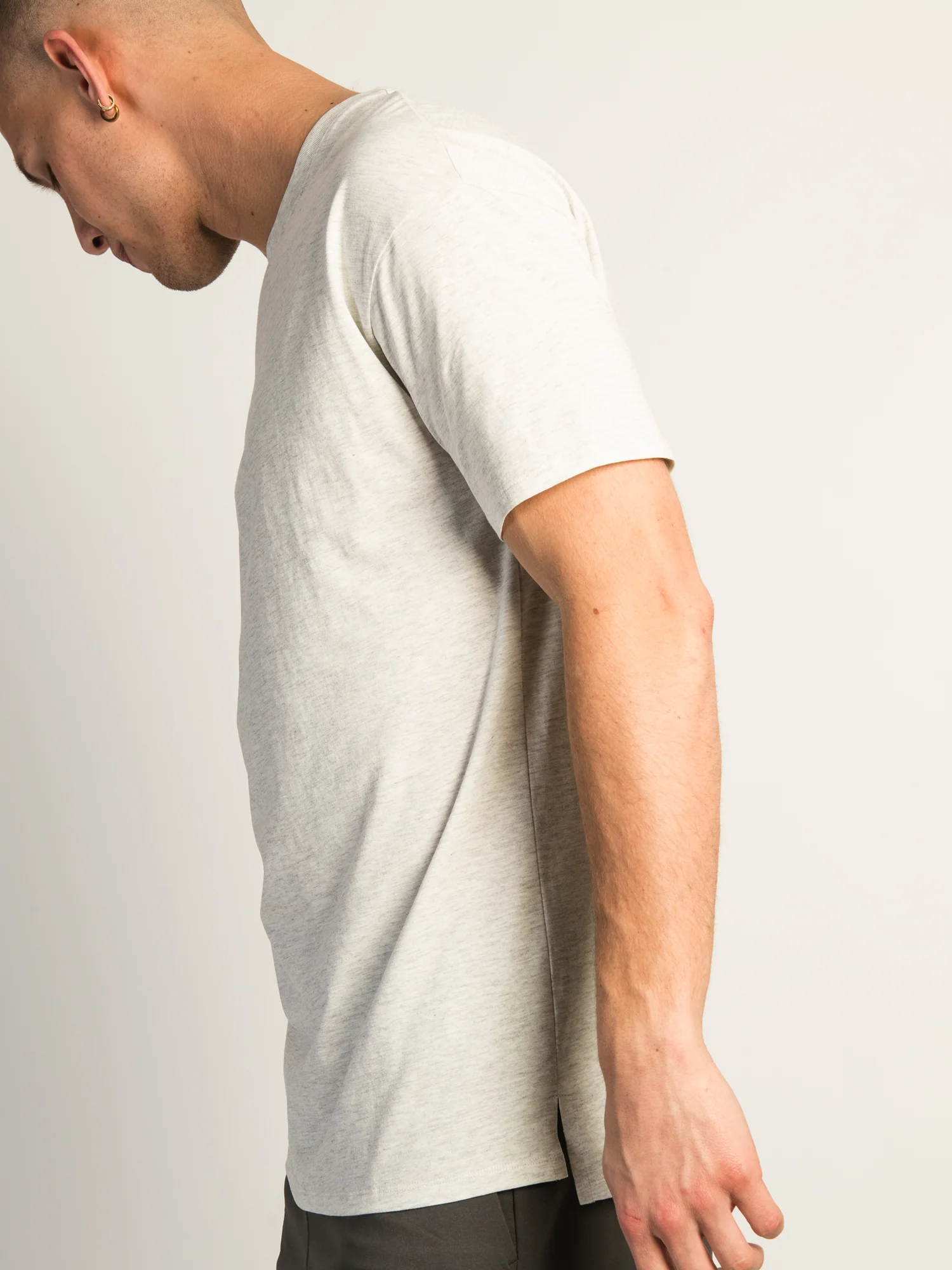 LONG FIT T-SHIRT- OATMEAL - Image 3