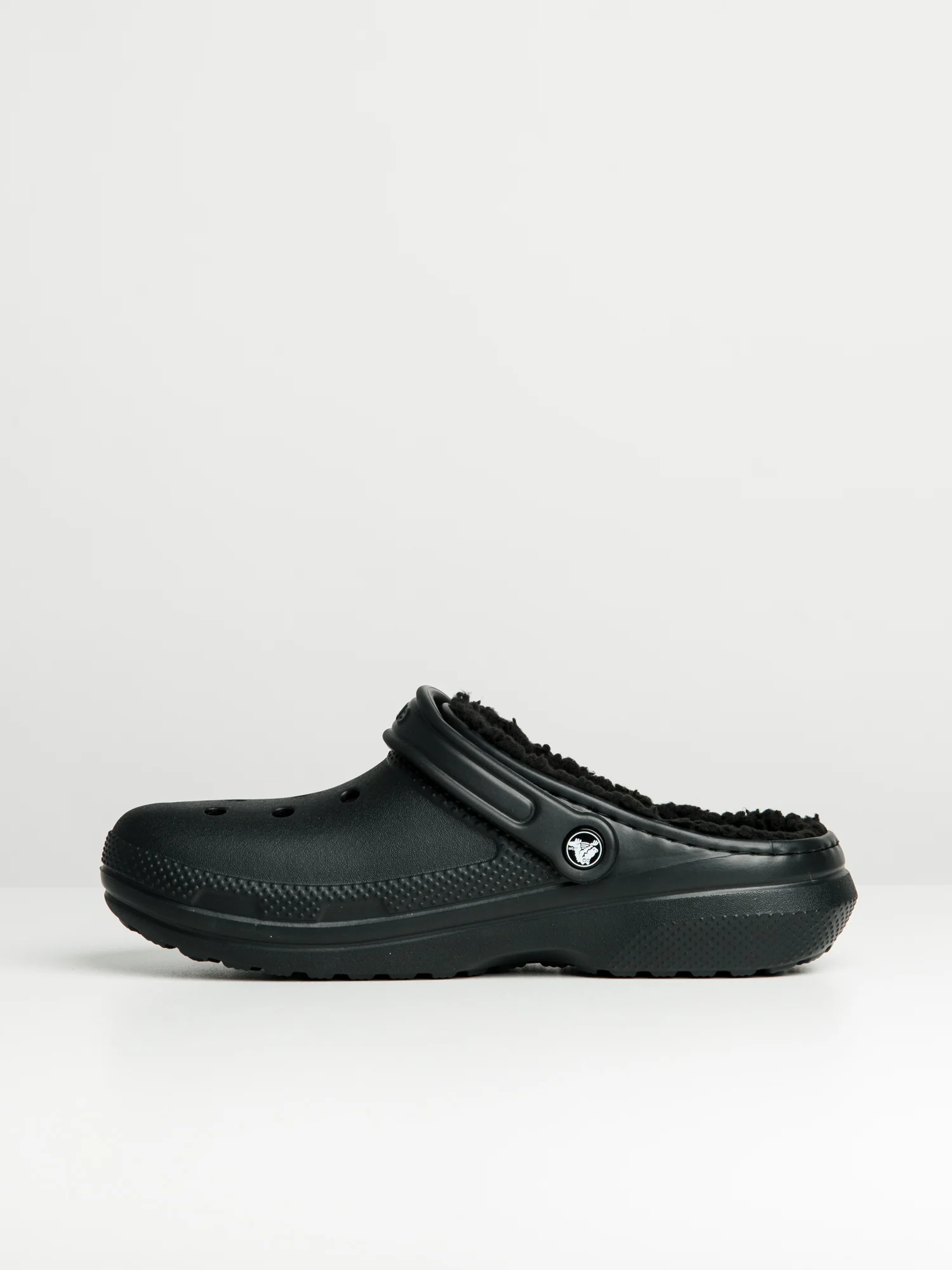 MENS CROCS CLASSIC LINED CLOGS - BLACK - Image 4