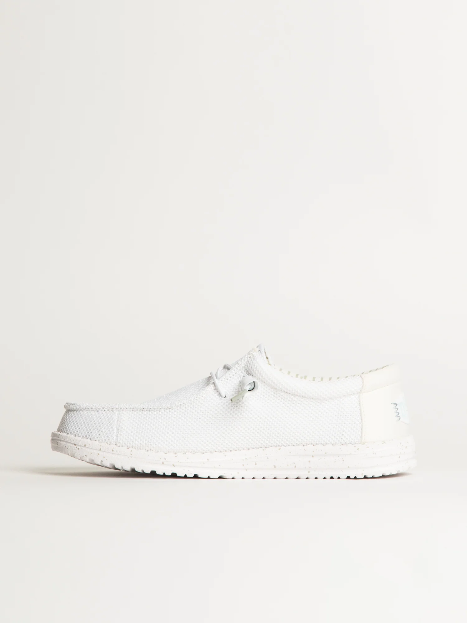 MENS HEYDUDE WALLY STRETCH SOX SLIP-ON - WHITE - Image 3