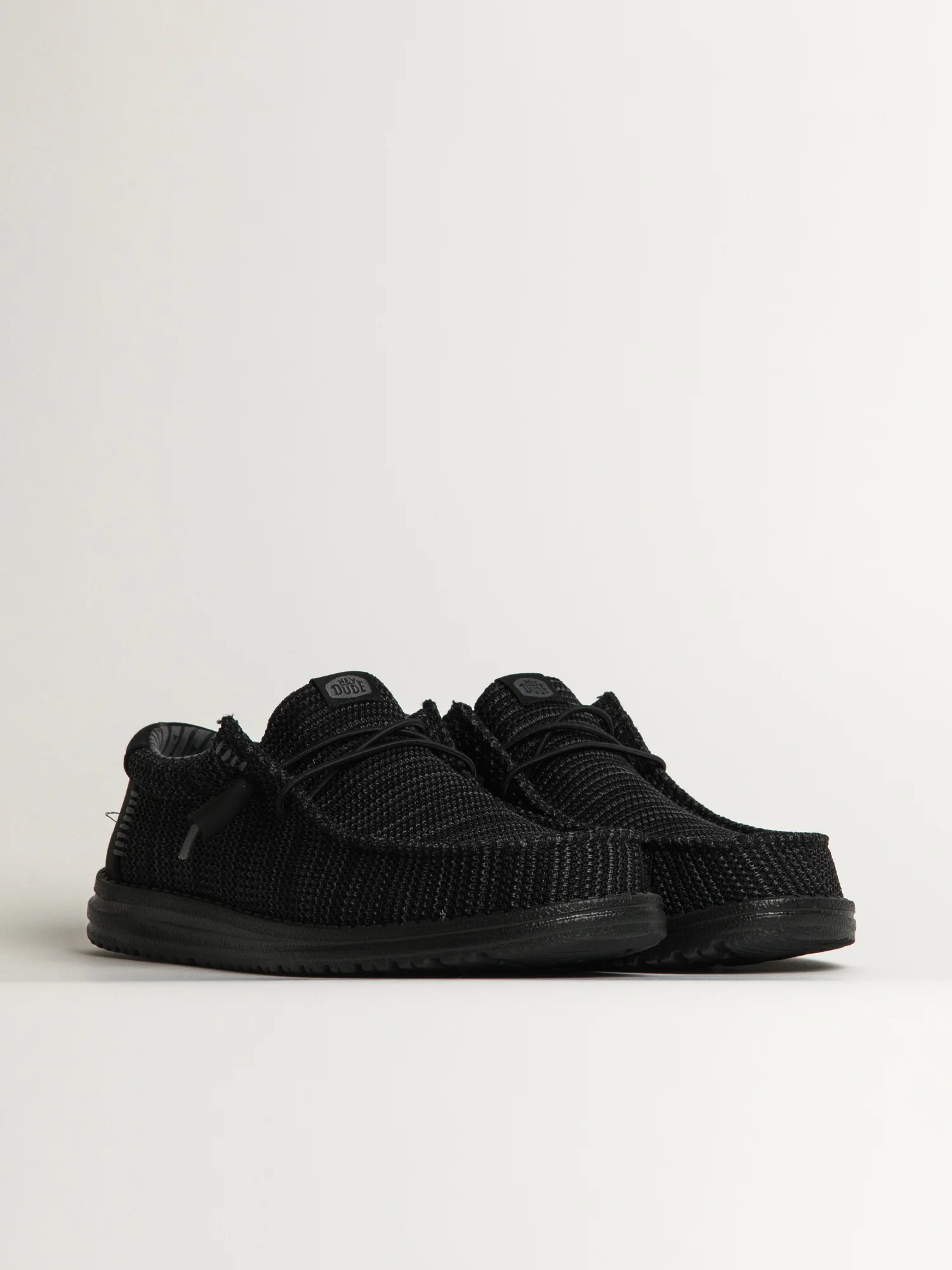 MENS HEYDUDE WALLY STRETCH SOX SLIP-ON - BLACK - Image 2