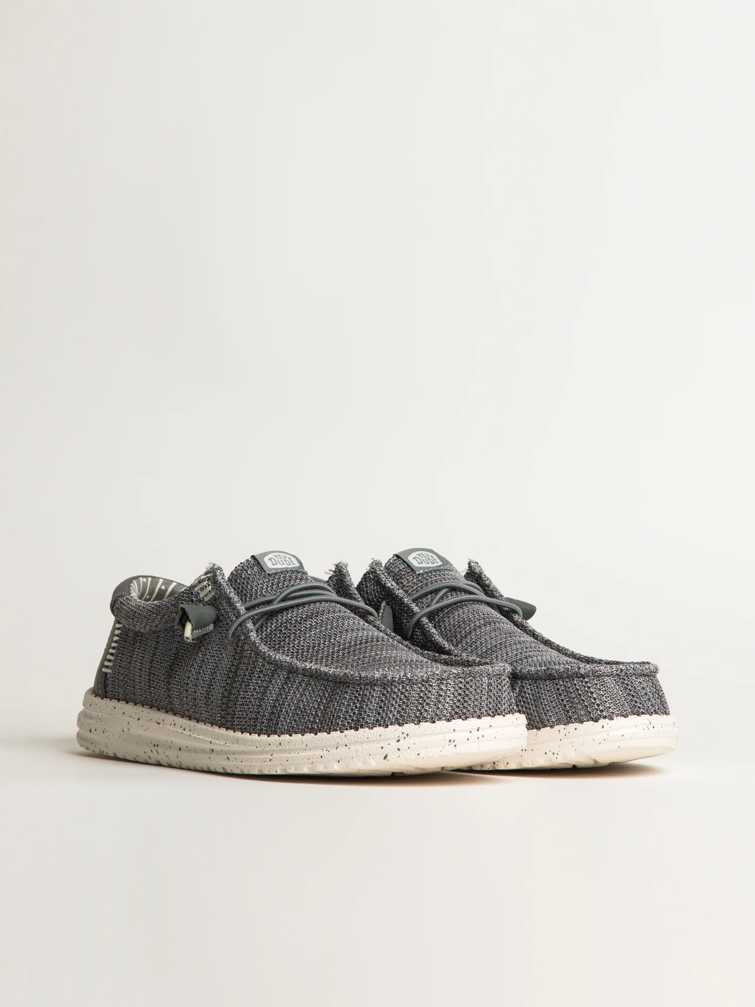 MENS HEYDUDE WALLY STRETCH SOX SLIP-ON - GREY - Image 2