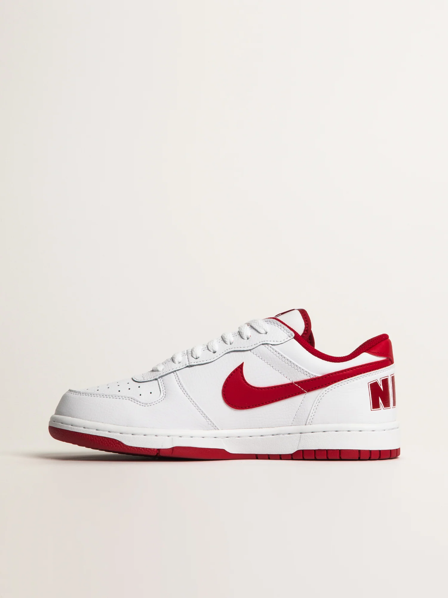 MENS NIKE BIG NIKE LOW SNEAKER - WHITE/GYM RED - Image 3