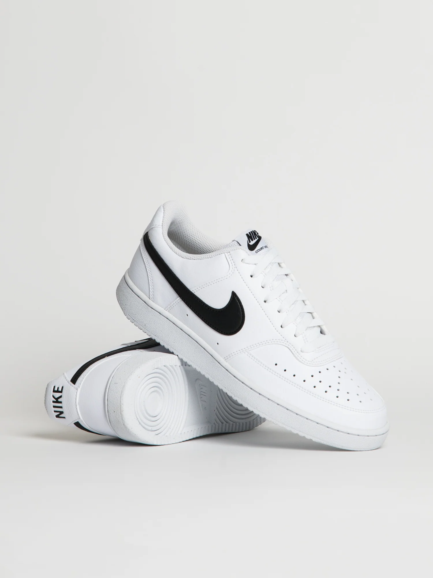 MENS NIKE COURT VISION LOW NEXT NATURE SNEAKER - WHITE/BLACK - Image 2