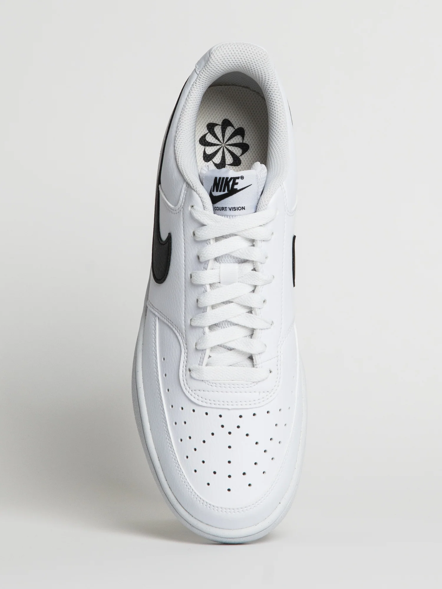 MENS NIKE COURT VISION LOW NEXT NATURE SNEAKER - WHITE/BLACK - Image 5