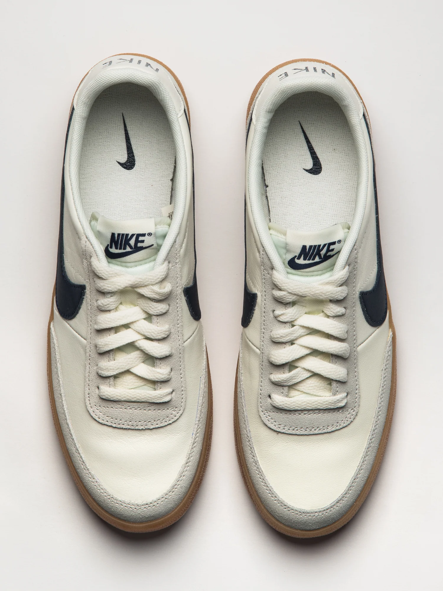 MENS NIKE KILLSHOT 2 LEATHER SNEAKER - WHITE/NAVY - Image 4
