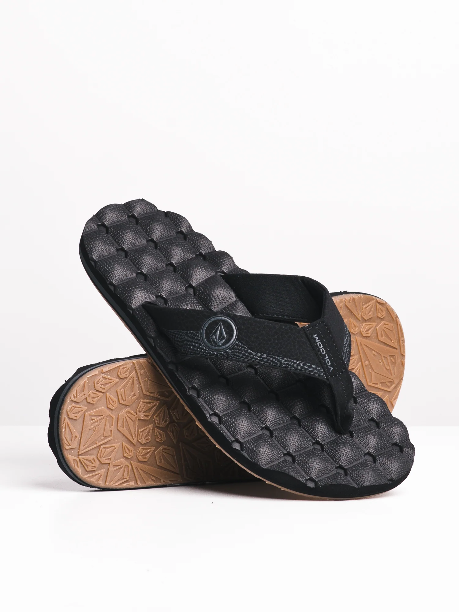 MENS VOLCOM RECLINER BLACK DESTRUCTO SANDALS - Image 2