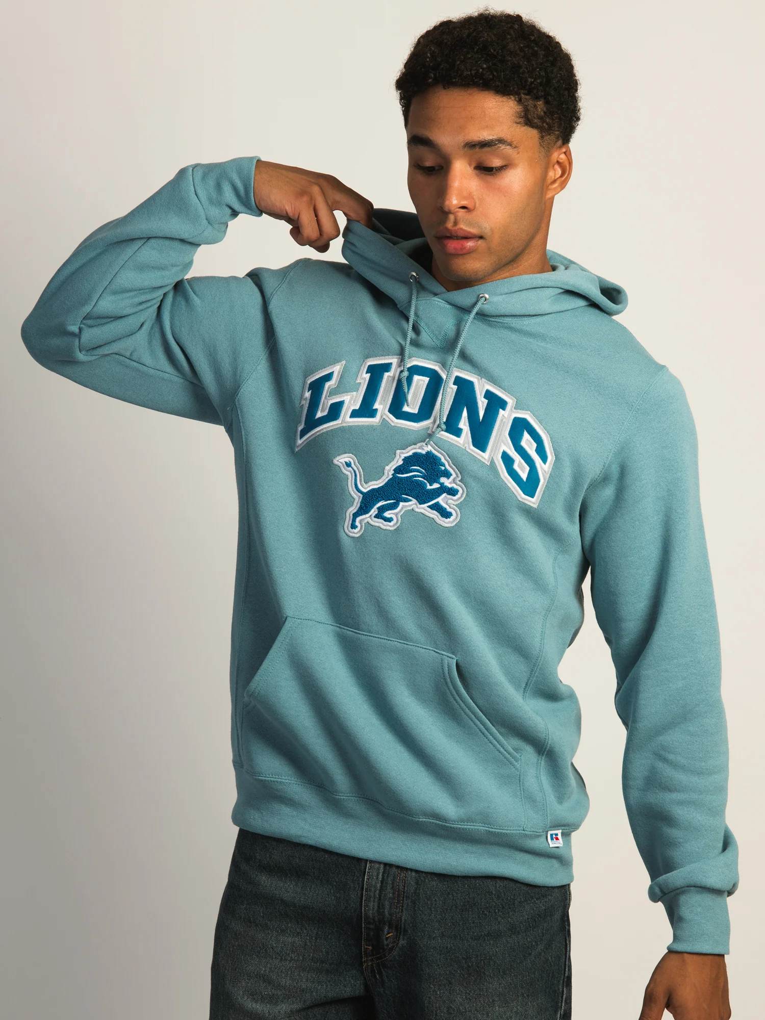 NFL DETROIT LIONS EMBROIDERED PULLOVER HOODIE