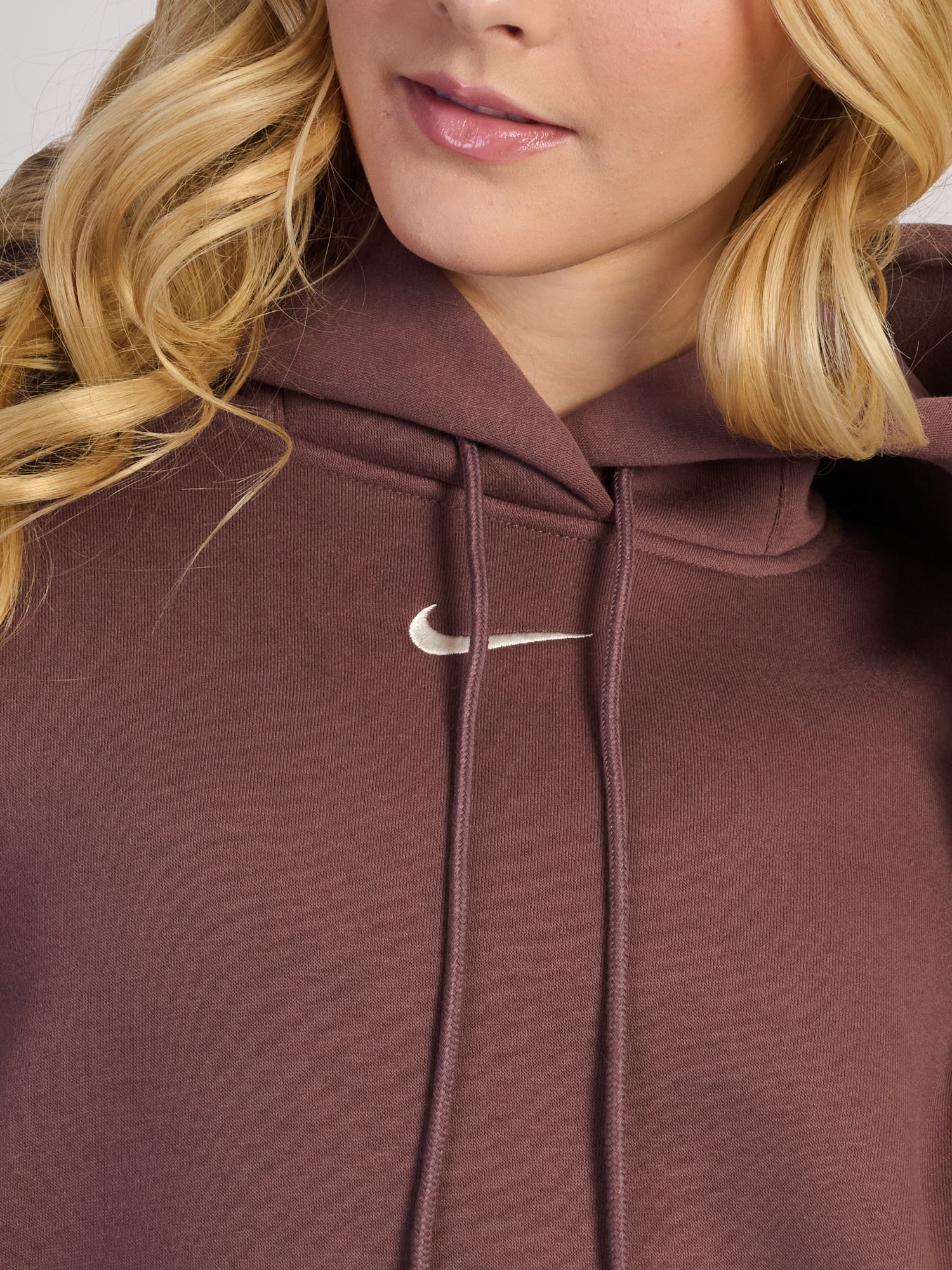 NIKE SPORTSWEAR PHOENIX FLEECE OVERSIZED PULL OVER HOODIE - BROWN - Image 3