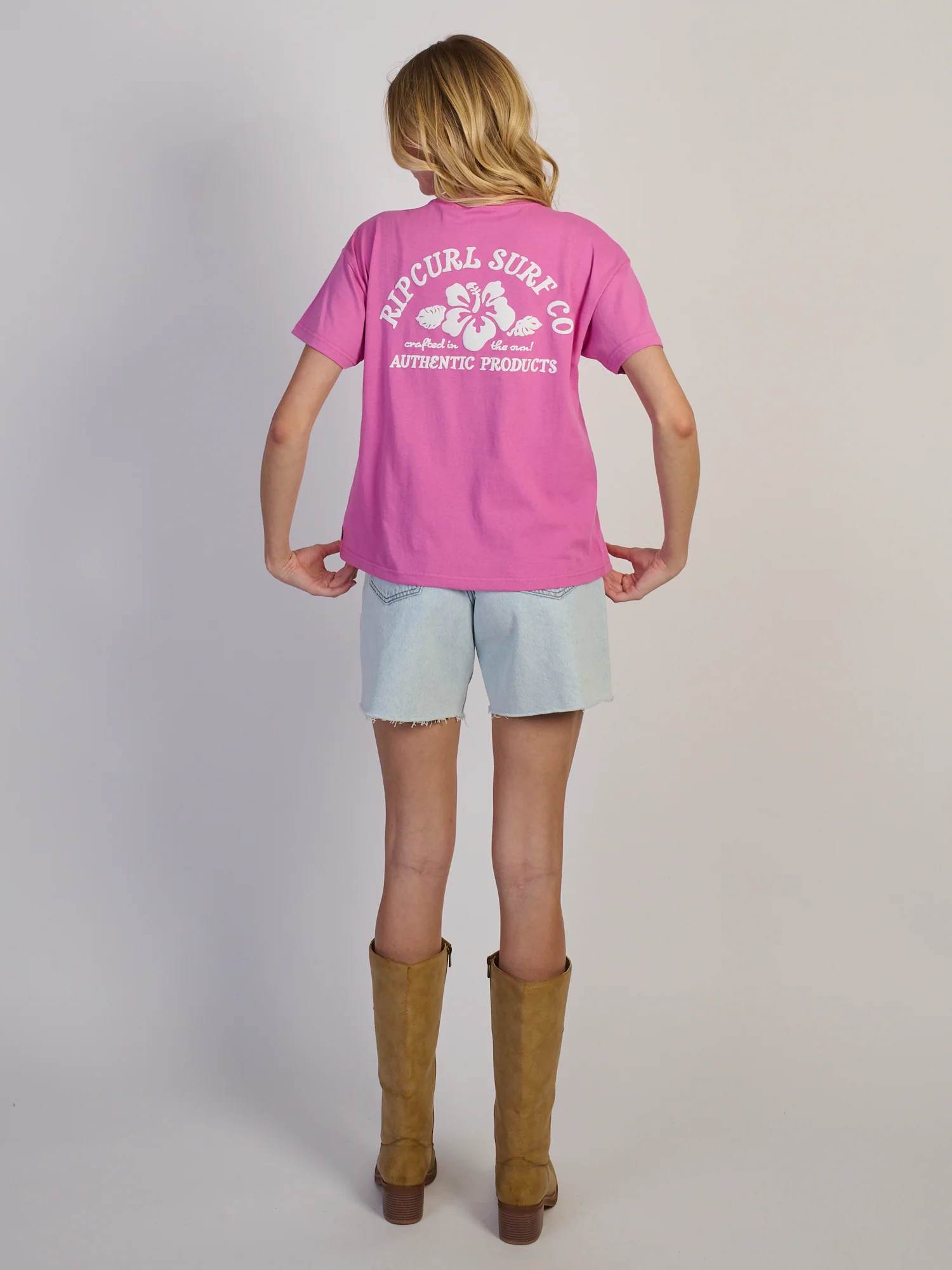 RIP CURL SURF PUFF PARTY PK RELAXED TEE - ROSE - Image 2