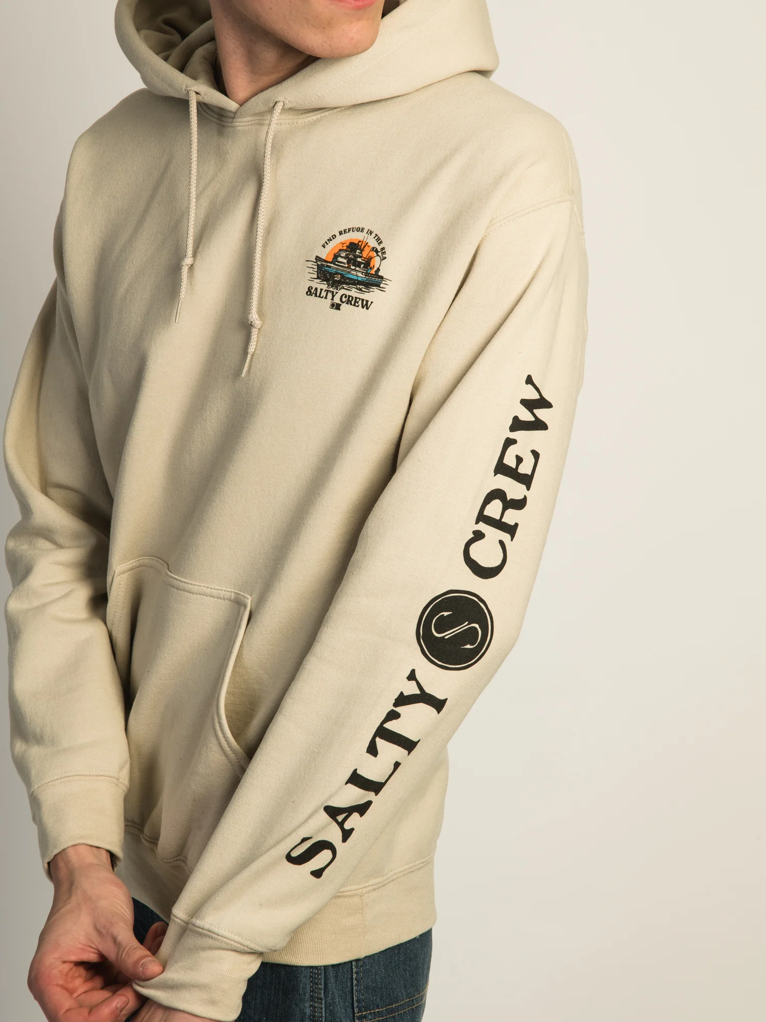 SALTY CREW DAY CHARTER PULLOVER HOODIE - SABLE - Image 3