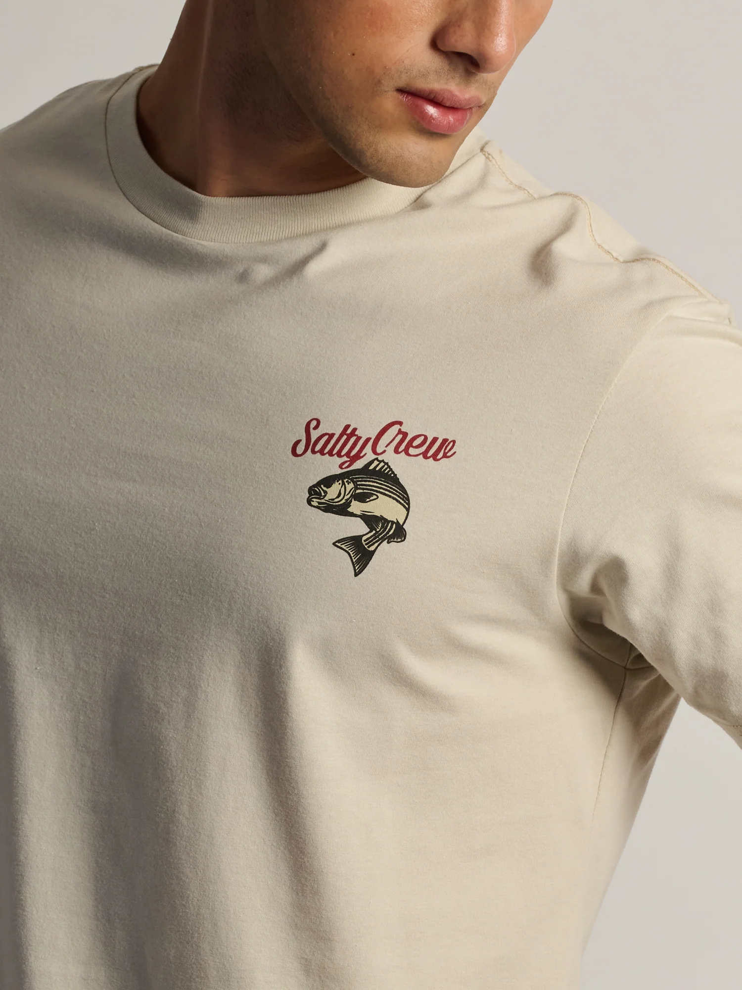 SALTY CREW STRIPED T-SHIRT - Image 4