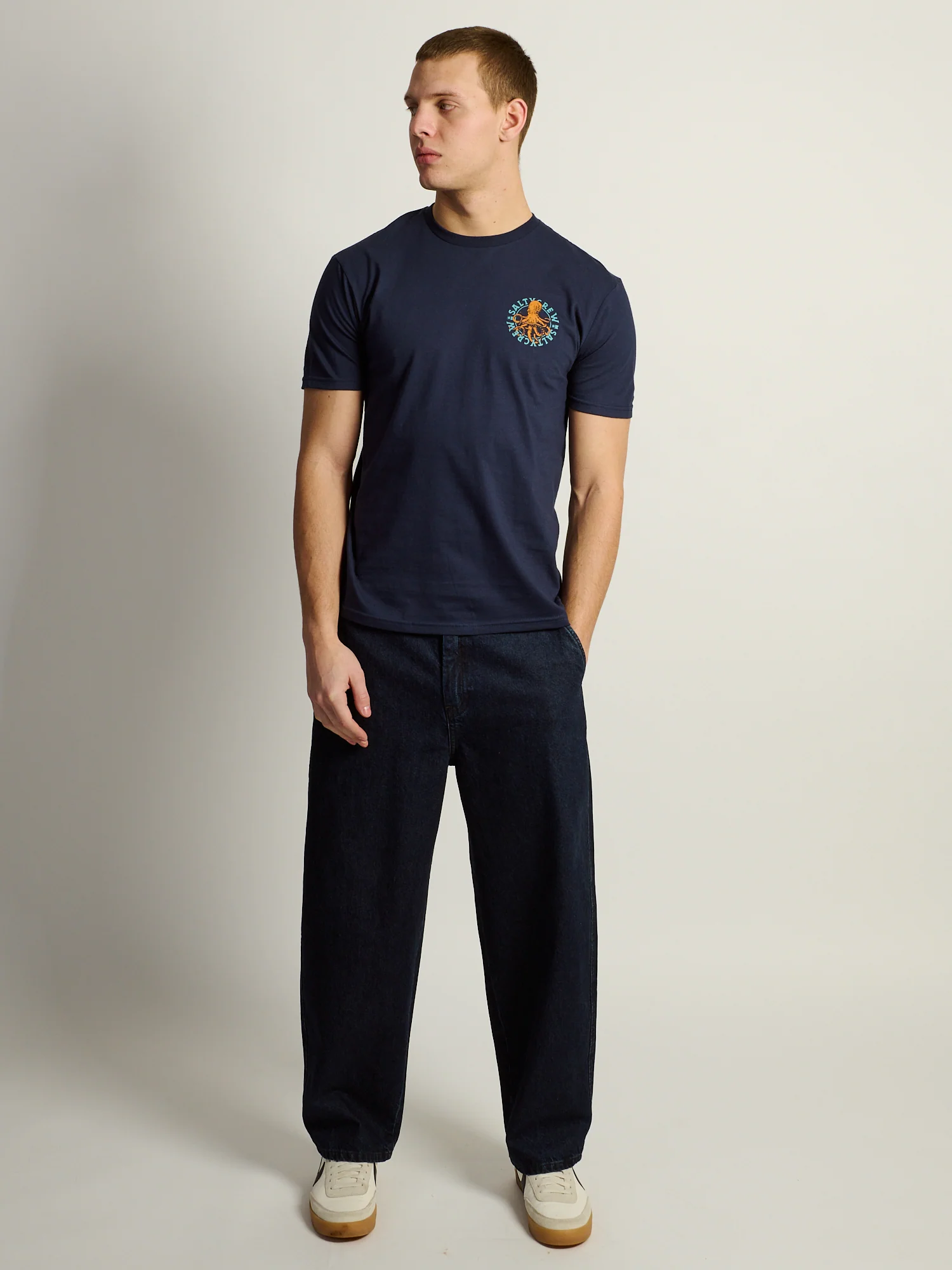 SALTY CREW TENTACLES T-SHIRT -NAVY - Image 3