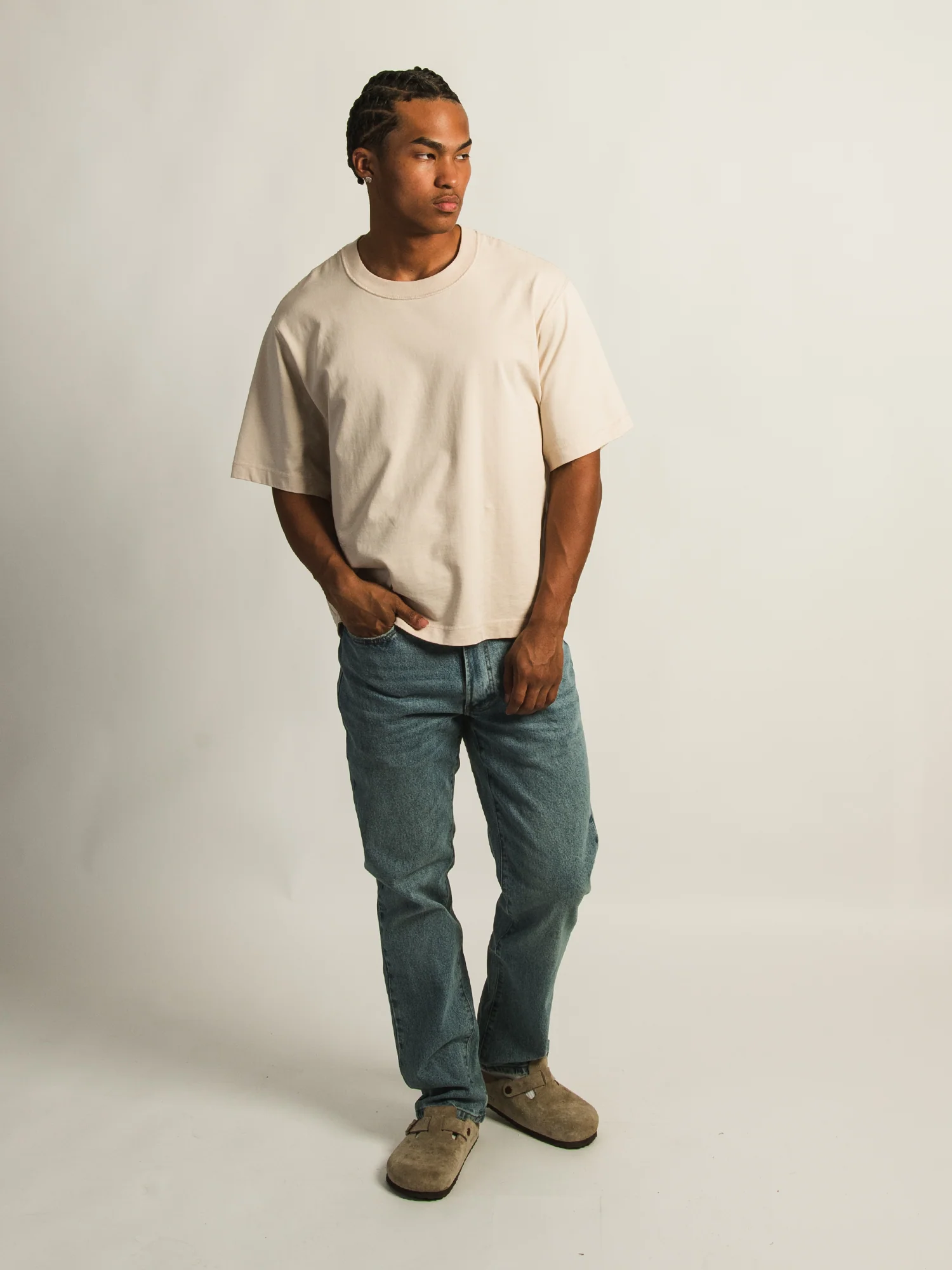 TAINTED 90'S STRAIGHT LEG DENIM - MID WASH - Image 2