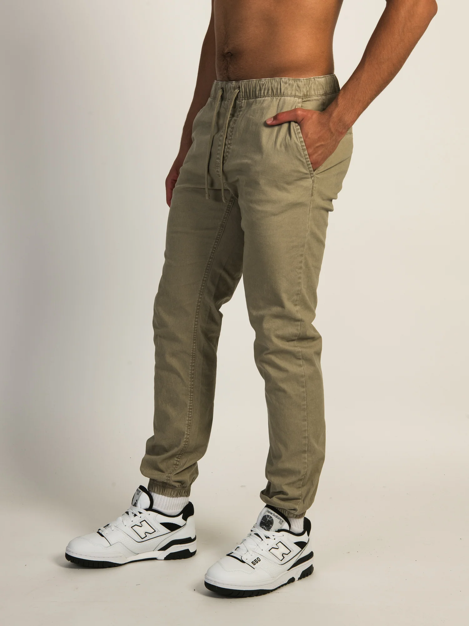 TAINTED SLIM JOGGER - KHAKI - Image 4