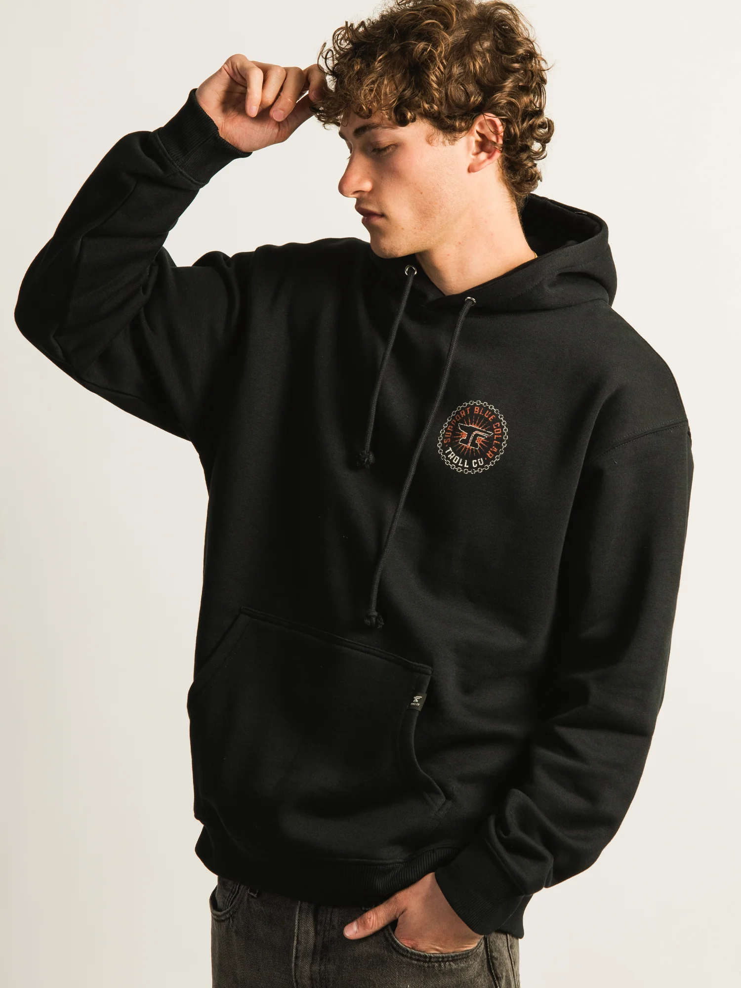 TROLL CO. CHAIN SUPPORT 2.0 PULL OVER HOODIE - Image 5