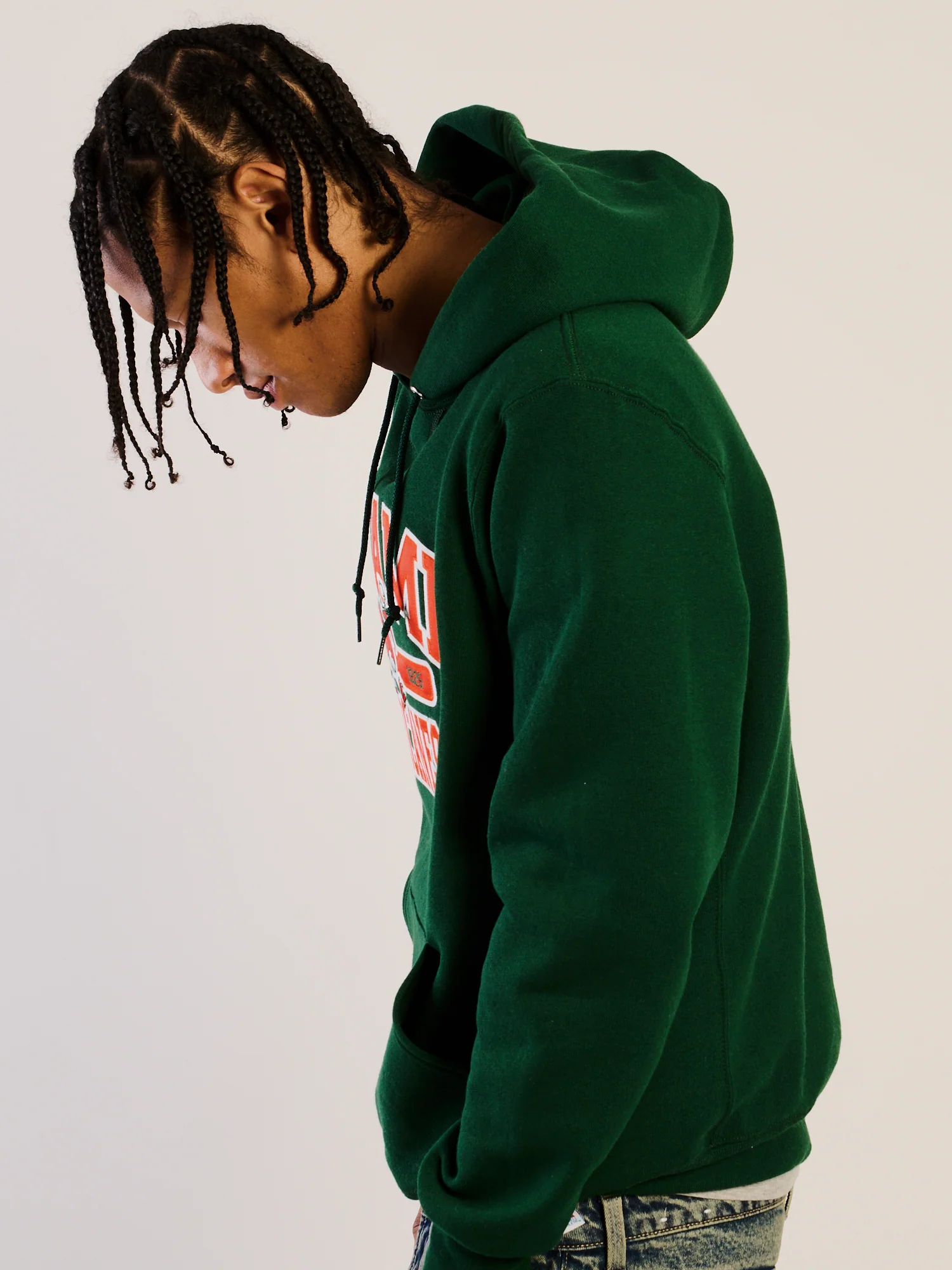 NCAA MIAMI HURRICANES PULLOVER HOODIE - FOREST - Image 4
