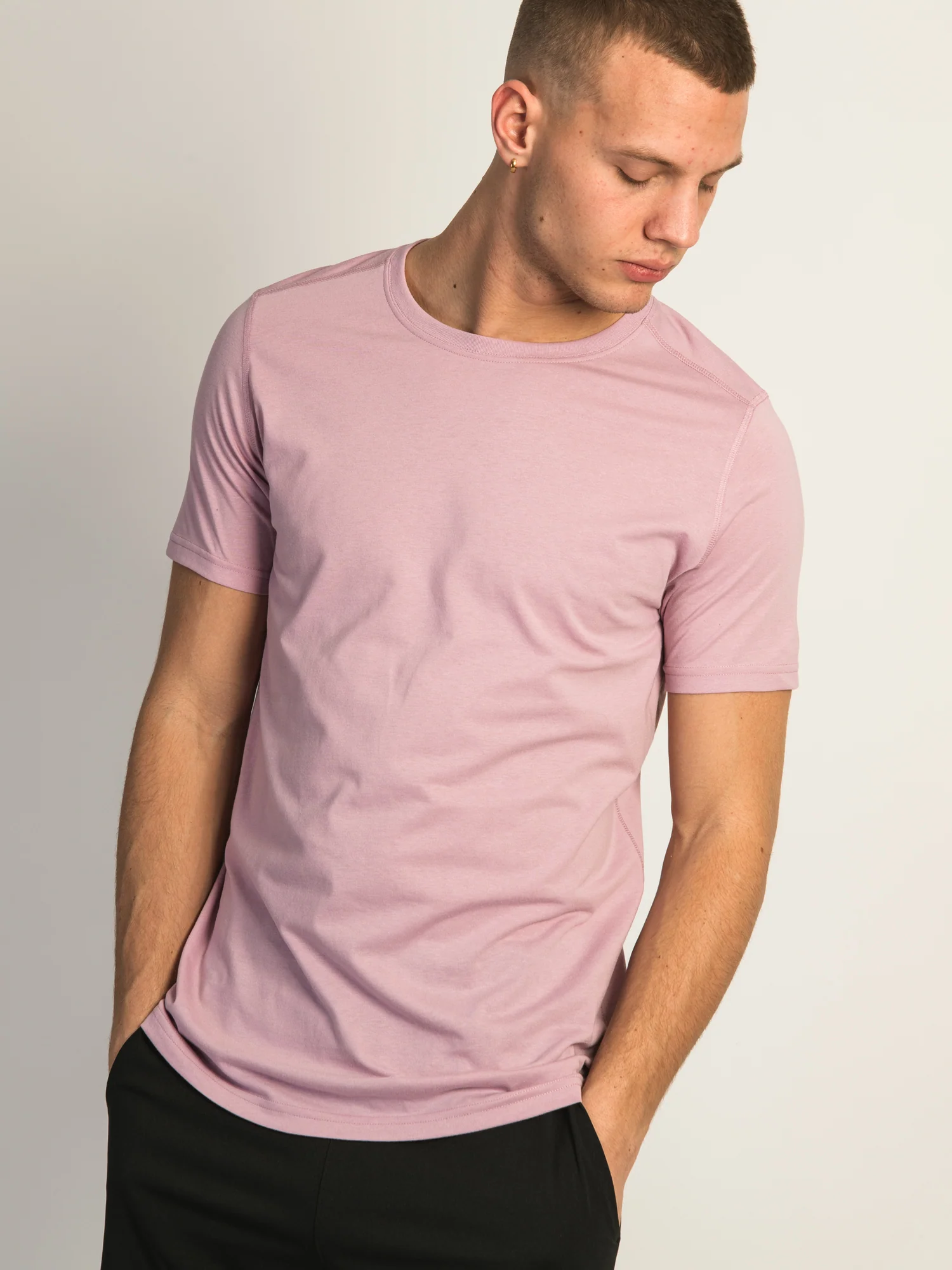VICTOR CREWNECK TEE - DUSTY ROSE - Image 2