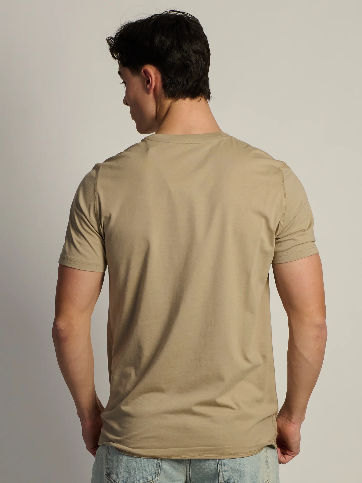 VICTOR CREWNECK TEE - TAUPE - Image 4