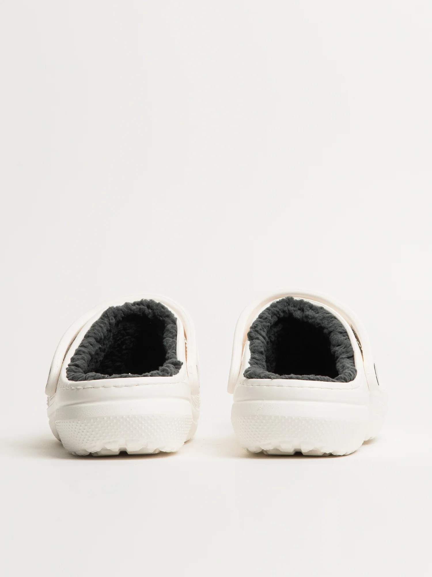 WOMENS CROCS CLASSIC LINED CLOG - WHITE/GREY - Image 5