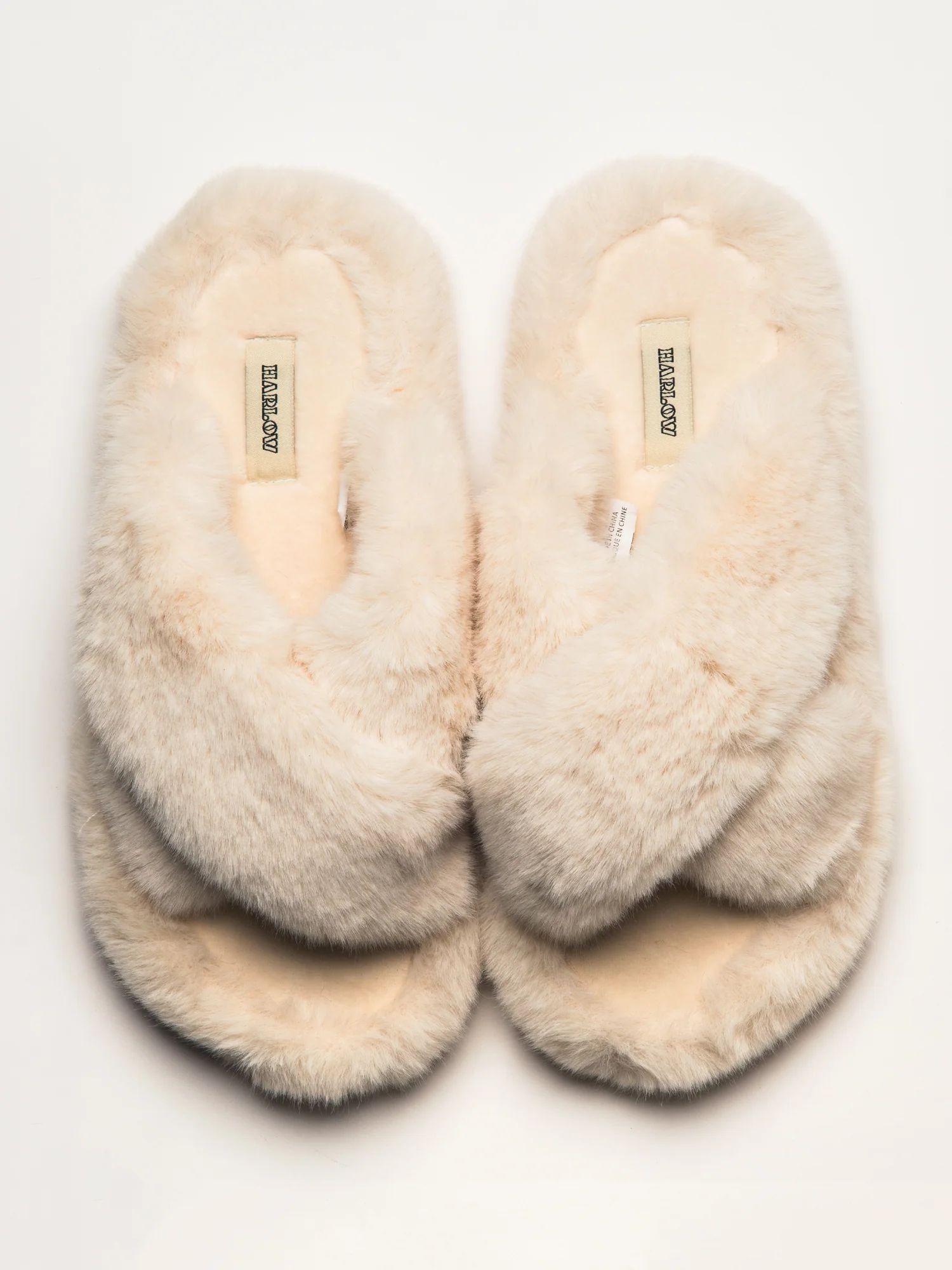 WOMENS HARLOW CROSSOVER SLIPPER - CREME - Image 4